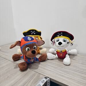 Lot of 3 Three Paw Patrol Characters Rumble marshall Zuma Dogs Superhero Pirate